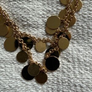J. Crew Gold Disc Necklace